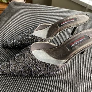 Wonderful Gary and Silver beaded Mules